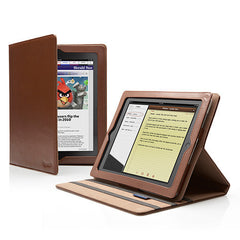 Cygnett - Windsor - Leather folio with multi-view stand for iPad 2 - Brown